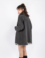 Litlookz Studio Y2K Grunge Distressed Denim Jacket, view 4