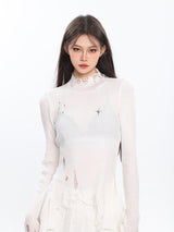 Litlookz Studio Y2K Grunge Distressed Sweater, view 4