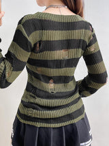 Litlookz Studio Y2K Grunge Distressed Sweater, view 3