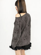Litlookz Studio Y2K Grunge Distressed Top, view 2