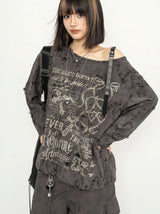 Litlookz Studio Y2K Grunge Distressed Top, view 3