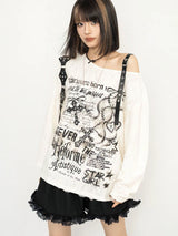 Litlookz Studio Y2K Grunge Distressed Top, view 5