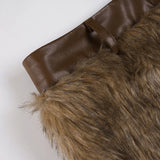 Litlookz Studio Y2K Grunge Faux Fur Mini Shorts, view 6