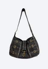 Litlookz Studio Y2K Grunge Faux Leather Belted Bag, view 6