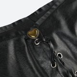 Litlookz Studio Y2K Grunge Faux Leather Mini Skirt, view 5