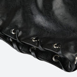 Litlookz Studio Y2K Grunge Faux Leather Mini Skirt, view 6