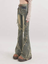 Litlookz Studio Y2K Grunge Flare Jeans, view 4