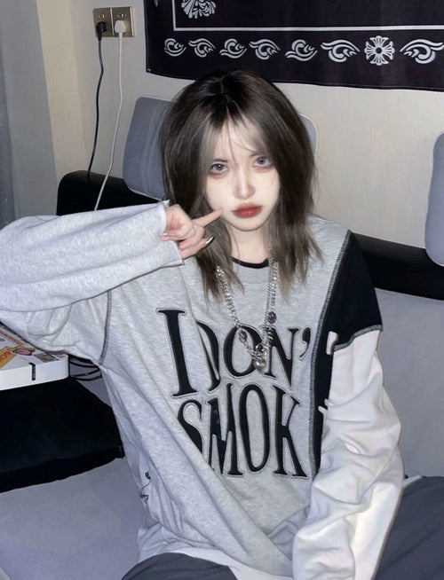 Litlookz Studio Y2K Grunge I Don't Smoke Tee