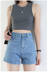 Litlookz Studio Y2K Grunge Jean Shorts, view 6