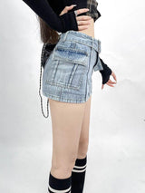Litlookz Studio Y2K Grunge Jean Skort, view 2