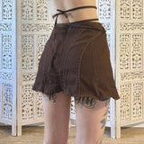Litlookz Studio Y2K Grunge Lace Up Mini Skort, view 2