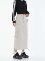 Litlookz Studio Y2K Grunge Parachute Maxi Skirt, view 2