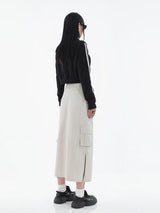 Litlookz Studio Y2K Grunge Parachute Maxi Skirt, view 4