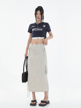 Litlookz Studio Y2K Grunge Parachute Maxi Skirt, view 5