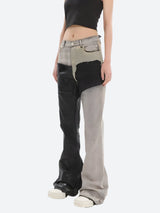 Litlookz Studio Y2K Grunge Patchwork Flare Pants, view 4