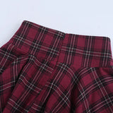 Litlookz Studio Y2K Grunge Patchwork Plaid Midi Skirt, view 6