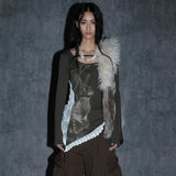 Litlookz Studio Y2K Grunge Patchwork Tee, view 2