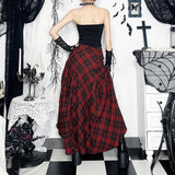 Litlookz Studio Y2K Grunge Plaid Hitch-Up Skirt, view 2