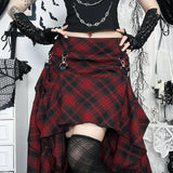 Litlookz Studio Y2K Grunge Plaid Hitch-Up Skirt, view 4