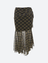 Litlookz Studio Y2K Grunge Plaid Mesh Midi Skirt, view 4