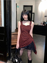Litlookz Studio Y2K Grunge Plaid Mini Dress, view 4
