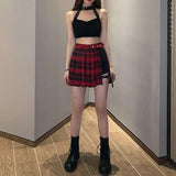 Litlookz Studio Y2K Grunge Plaid Mini Skort, view 2