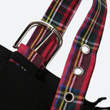 Litlookz Studio Y2K Grunge Plaid Patch Top, view 6