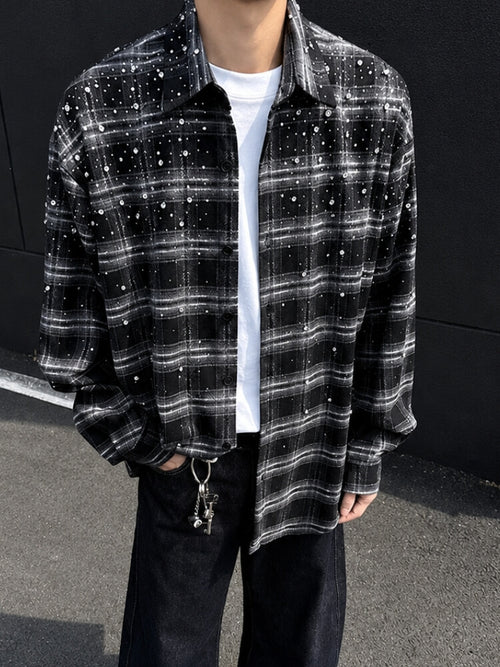 Litlookz Studio Y2K Grunge Rhinestone Shirt