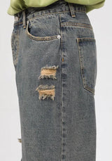 Litlookz Studio Y2K Grunge Ripped Straight Leg Jeans, view 4