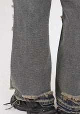 Litlookz Studio Y2K Grunge Ripped Straight Leg Jeans, view 6