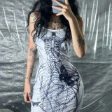 Litlookz Studio Y2K Grunge Skeleton Maxi Dress, view 3