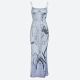 Litlookz Studio Y2K Grunge Skeleton Maxi Dress, view 4