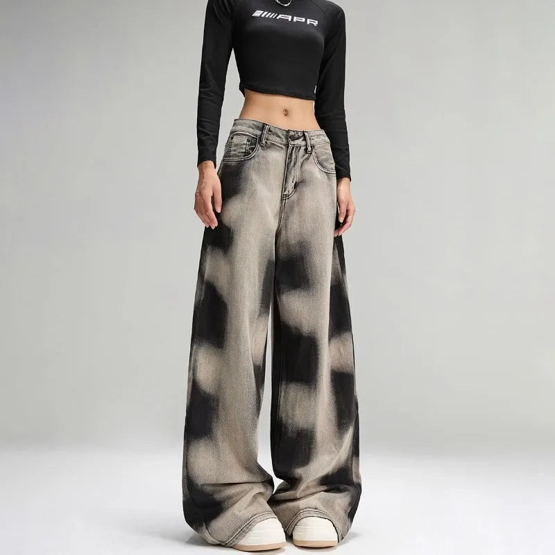 Litlookz Studio Y2K Grunge Sprayed Jeans