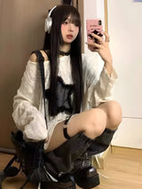 Litlookz Studio Y2K Grunge Star Distressed Sweater, view 2