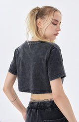Litlookz Studio Y2K Grunge Washed Crop Top, view 6