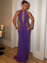 Litlookz Studio Y2K Halter Cut Out Maxi Dress, view 3