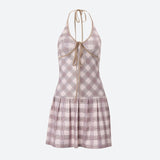 Litlookz Studio Y2K Halter Neck Mini Dress, view 4