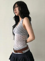 Litlookz Studio Y2K Halter Neck Polka Dot Top, view 2