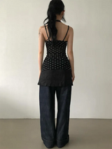 Litlookz Studio Y2K Halter Neck Polka Dot Top, view 4