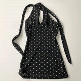 Litlookz Studio Y2K Halter Neck Polka Dot Top, view 5