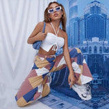 Litlookz Studio Y2K Harlequin Wide Leg Jeans, view 5