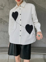 Litlookz Studio Y2K Heart Button-Up Shirt, view 3