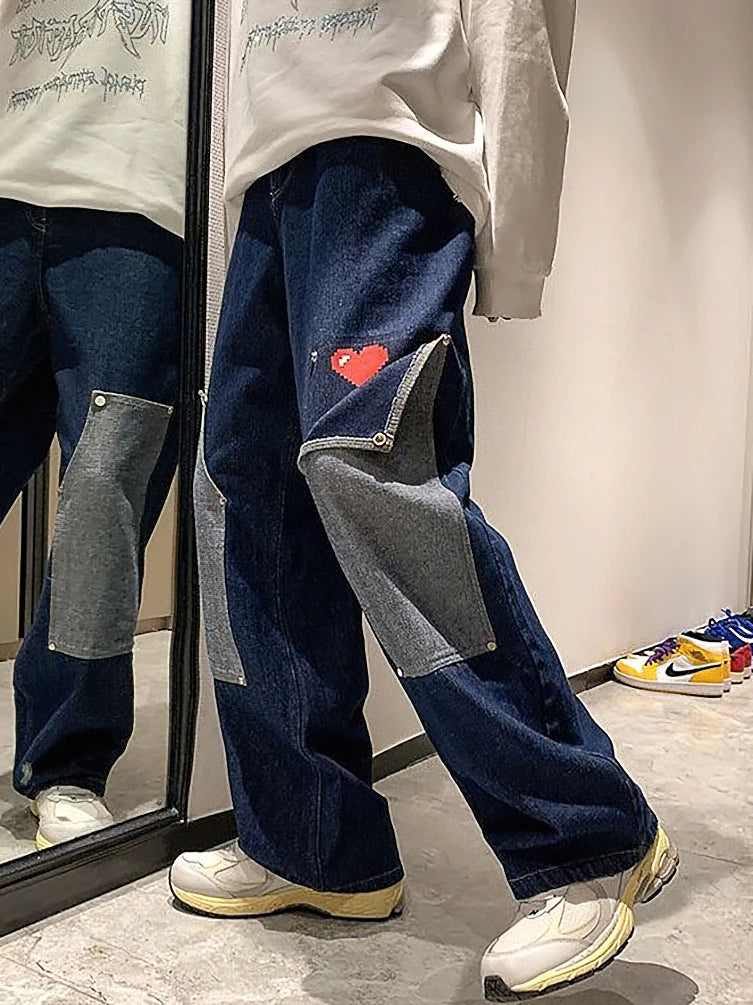 Litlookz Studio Y2K Heart Detail Cargo Jeans