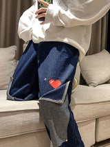 Litlookz Studio Y2K Heart Detail Cargo Jeans, view 3