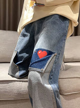 Litlookz Studio Y2K Heart Detail Cargo Jeans, view 4