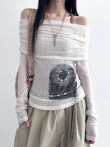 Litlookz Studio Y2K Heart & Swords Off Shoulder Top, view 2
