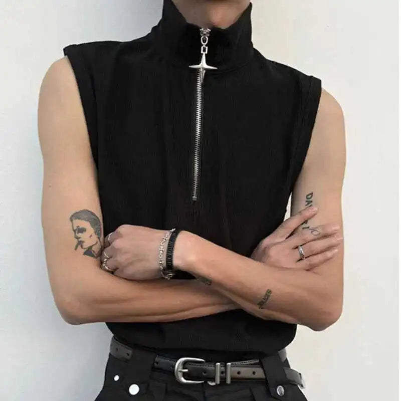 Litlookz Studio Y2K High Neck Zip Top