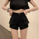 Litlookz Studio Y2K High Waist Cargo Shorts, view 6
