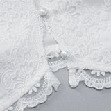 Litlookz Studio Y2K Hook Front Lace Trim Top, view 5