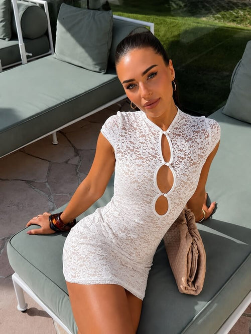 Litlookz Studio Y2K Keyhole Mini Dress